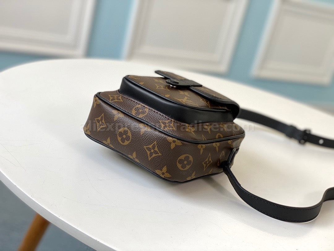 Christopher wearable wallet leather bag Louis Vuitton Brown in